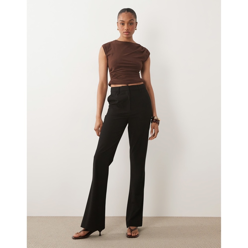 ASOS DESIGN Tall Tailored Snatch Flare Pants Black UK 10 US 6 NWT